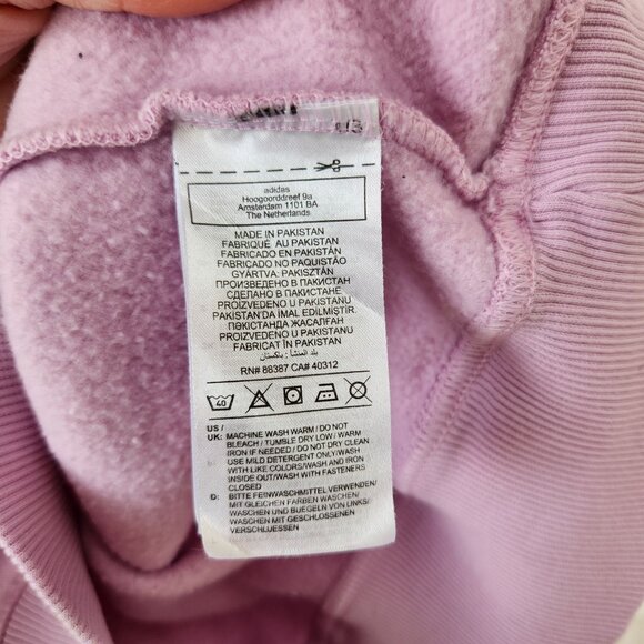 Adidas Essentials Brandlove Hoodie Hooded Sweatshirt Front Pocket Purple M - Picture 8 of 9